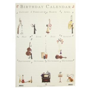 Birthday Calendar Poster