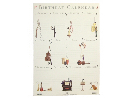 Birthday Calendar Poster