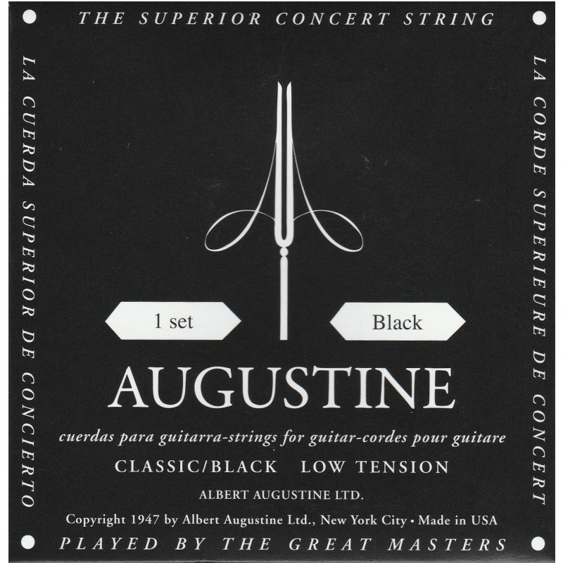 Augustine Black Classical Guitar Strings Set