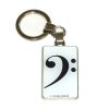 Bass Clef Keyring Metal