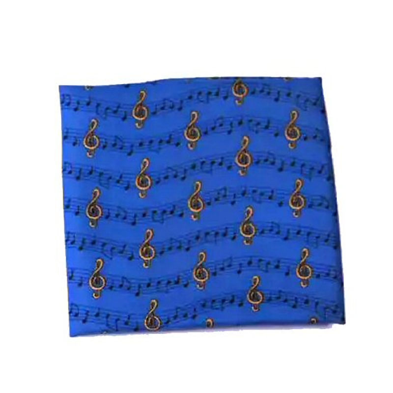 Blue Treble Clef Music Notes Hanky
