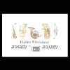 Brass Musical Instruments Birthday Card