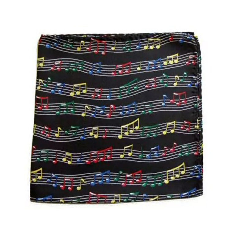 Colouful Wavy Stave Design Handkerchief