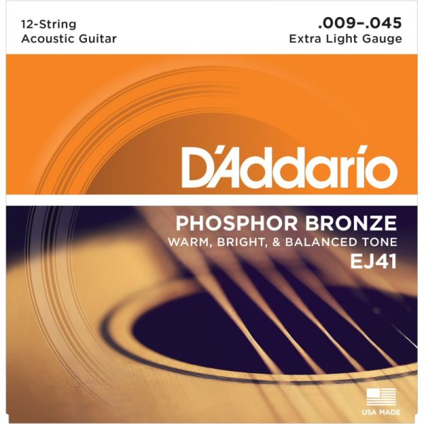 D'Addario EJ41 Phosphor Bronze Extra Light 12-String Set