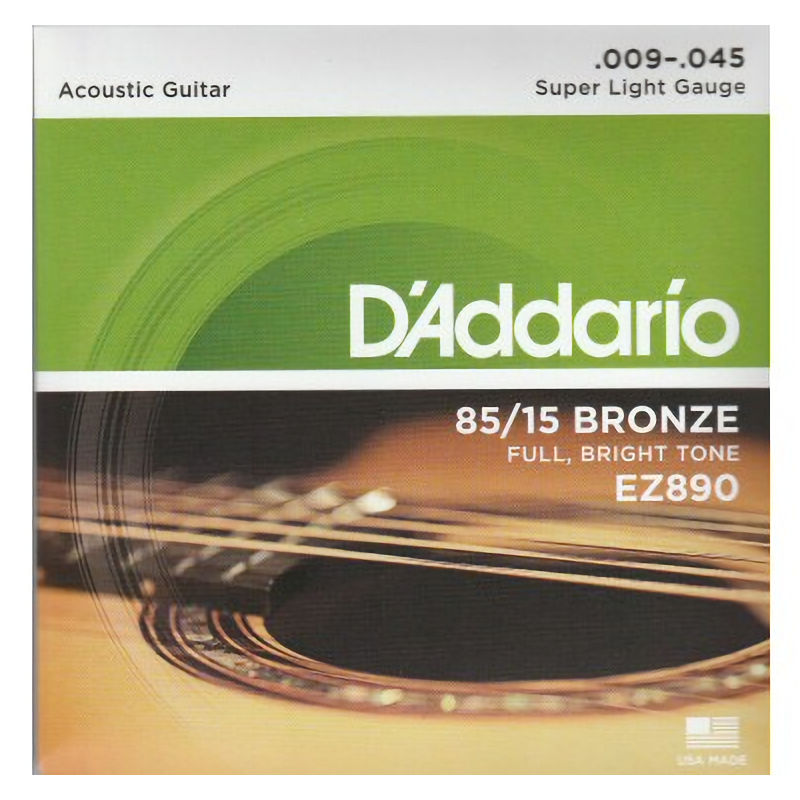 D'Addario EZ890 85/15 Bronze Super Light Set