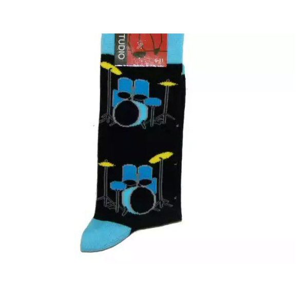 Drum Kit Socks Blue And Yellow