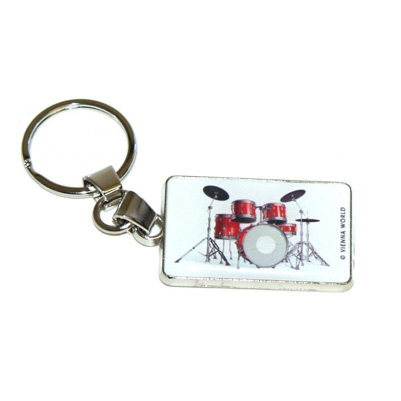 Drum Kit Keyring Metal