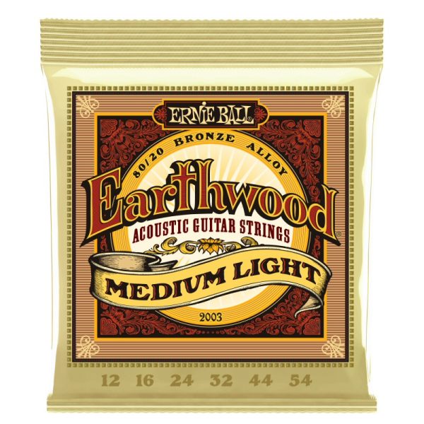 Ernie Ball Earthwood Acoustic Guitar Strings Medium Light 12-54