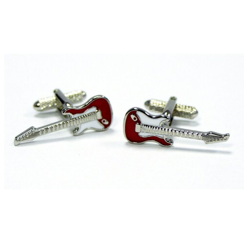 Electric Guitar Cufflinks - Red