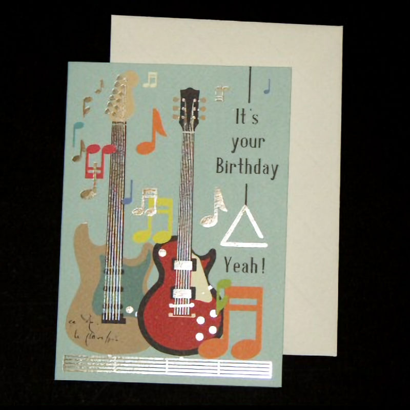 Electric Guitars Birthday Card