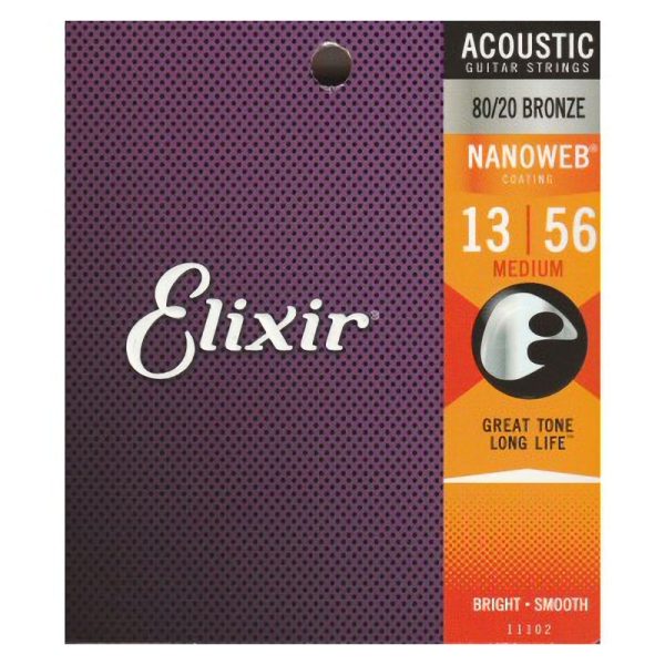 Elixir Nanoweb Acoustic Guitar Strings Medium 11102