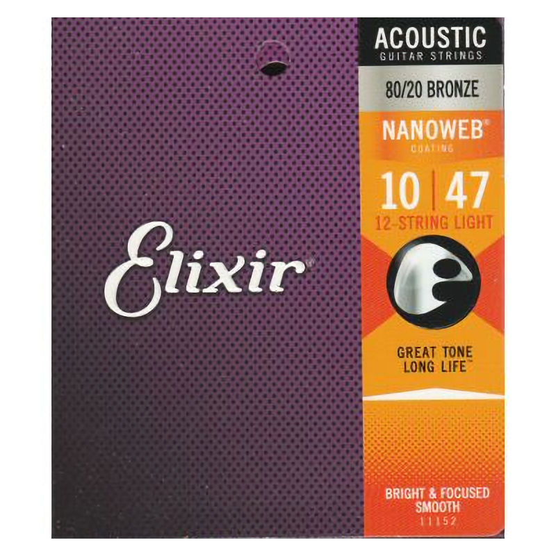 Elixir Nanoweb 12-String Light Acoustic Guitar String Set