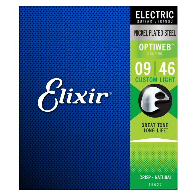 Elixir Optiweb Electric Guitar Strings Custom Light