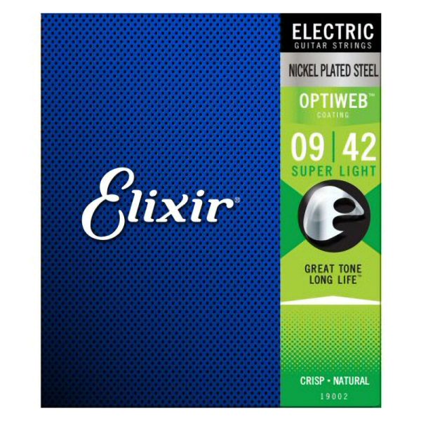 Elixir Optiweb Electric Guitar Strings Super Light