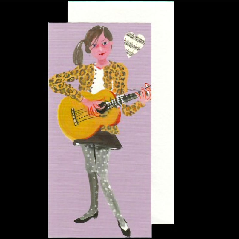 Girl and Guitar Card