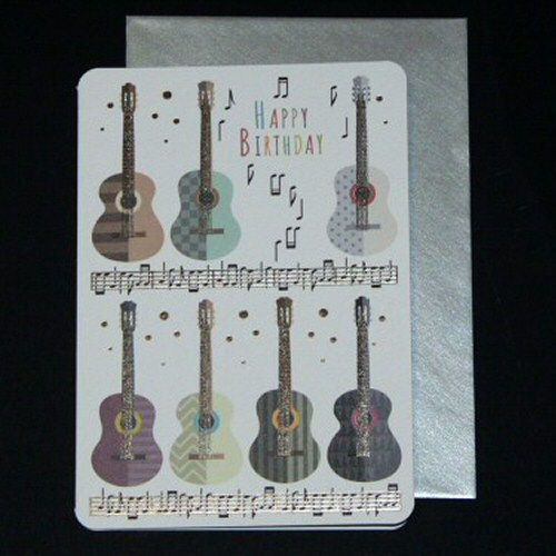 Seven Guitars Birthday Card