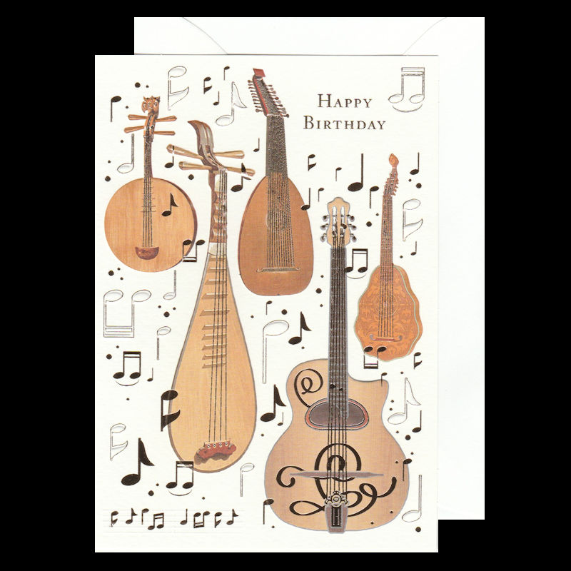 Guitar and Lutes Birthday Card