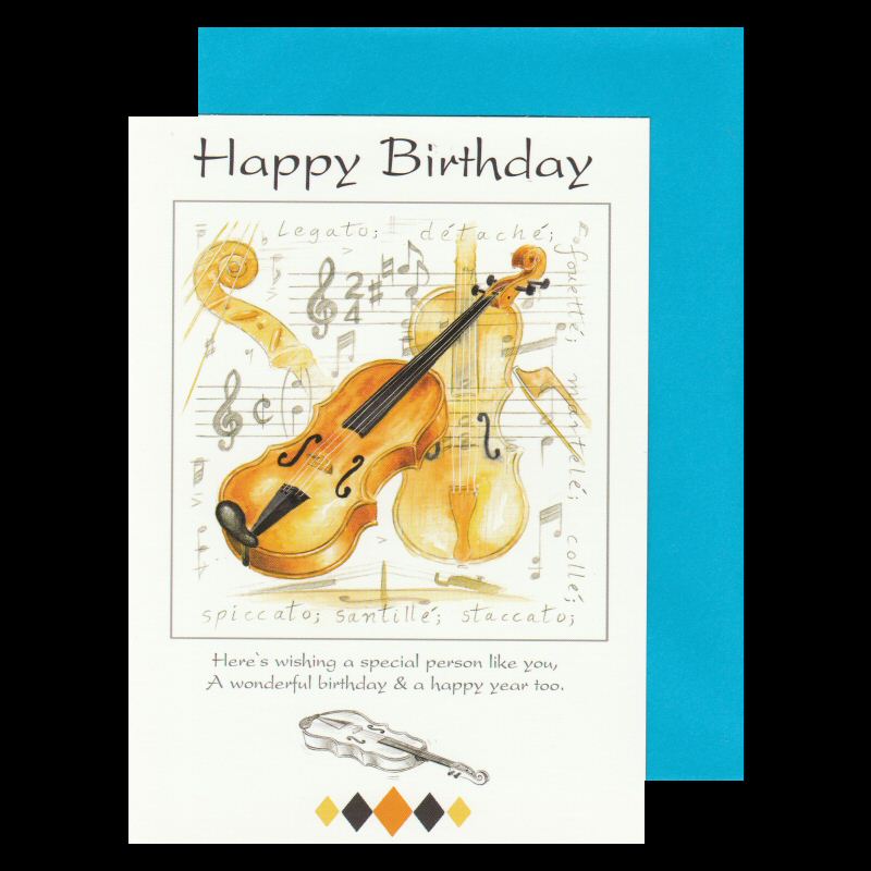 Violin Birthday Card