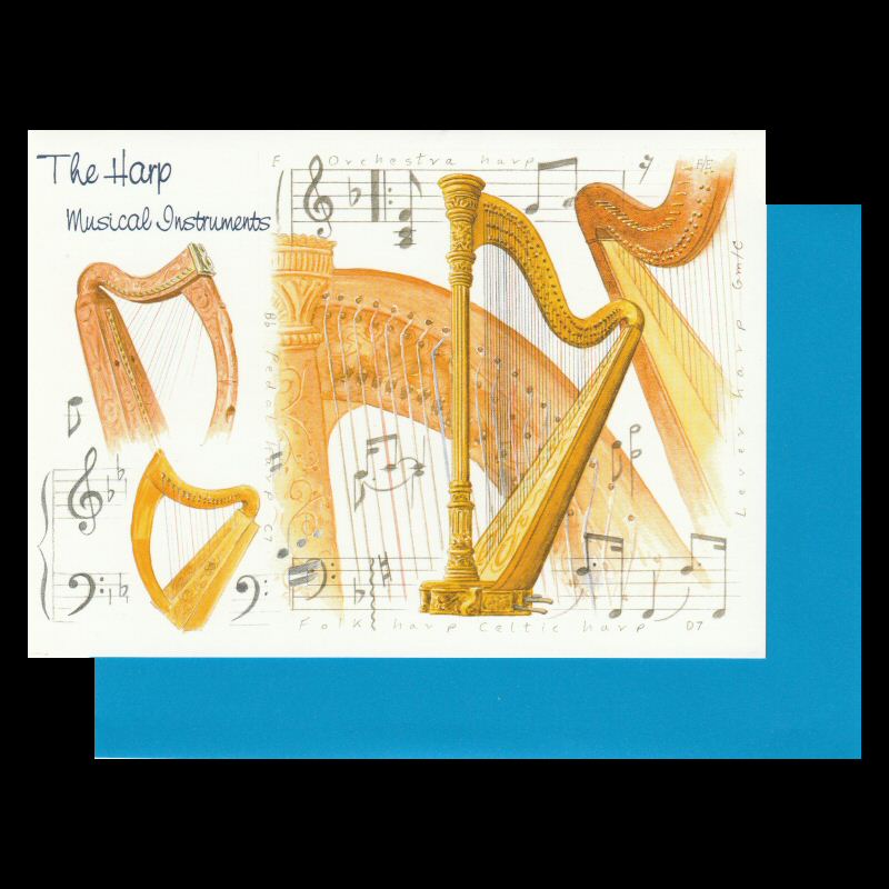 Harp Card Musical Instruments