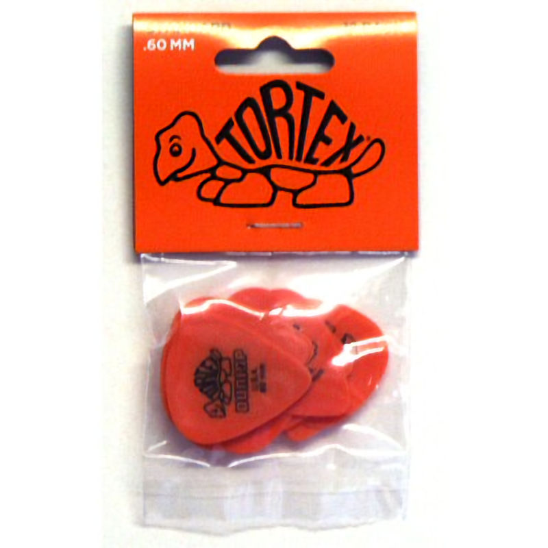 Jim Dunlop Tortex Standard Guitar Picks 12 Pack Orange 0.6mm