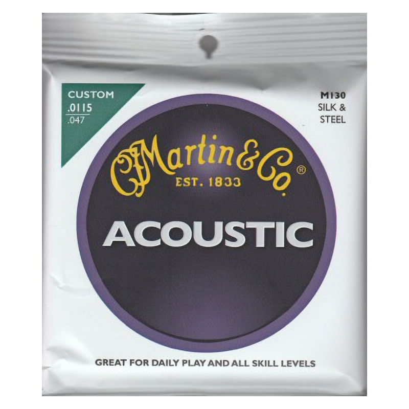 Martin M130 Silk and Steel Acoustic Guitar String Set