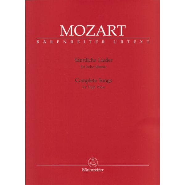 Mozart Complete Songs High Voice