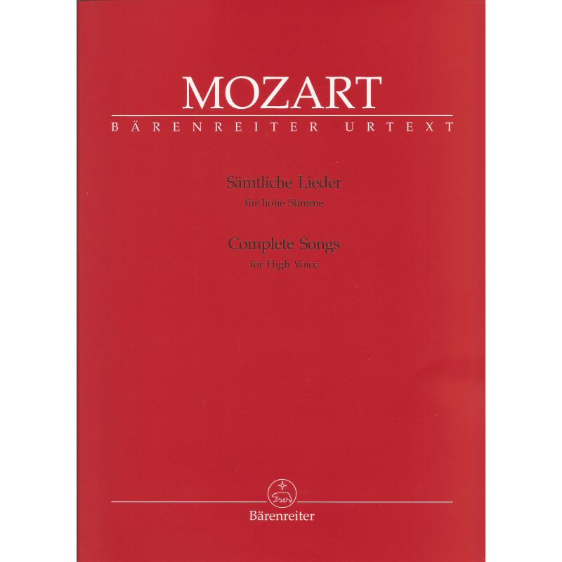 Mozart Complete Songs High Voice