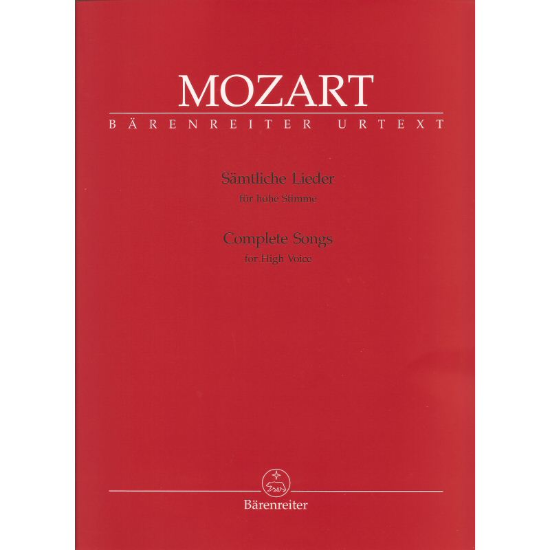Mozart Complete Songs High Voice