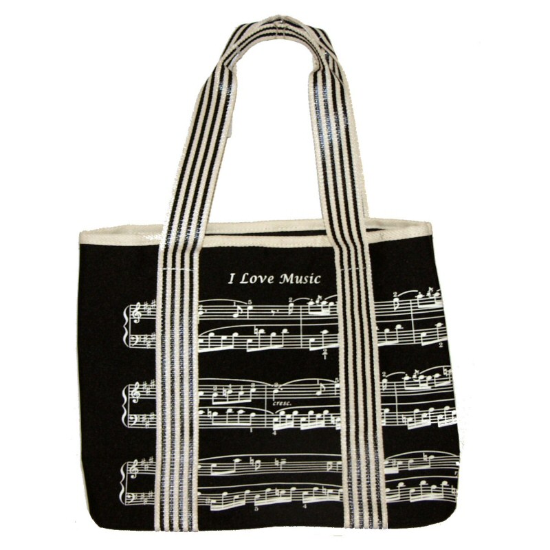 Music Design Canvas Tote Bag