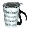 Music Manuscript Design Mug with Lid