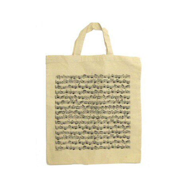 Music Manuscript Short Handle White Tote Bag