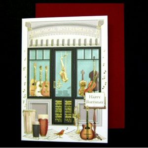 Music Shop Birthday Card