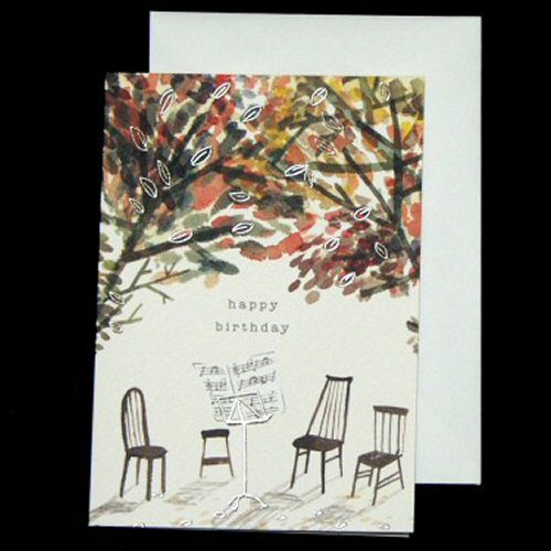 Music Stand and Chairs Birthday Card