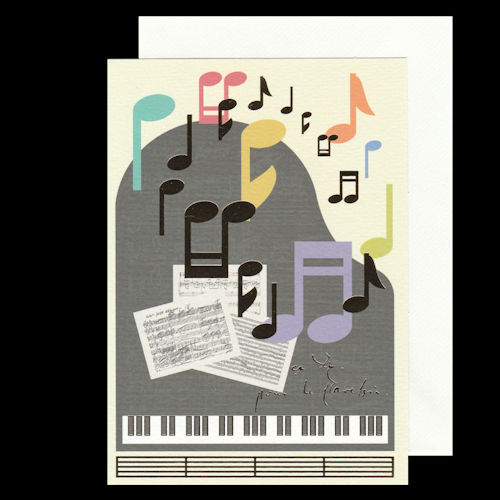 Piano Notes Card