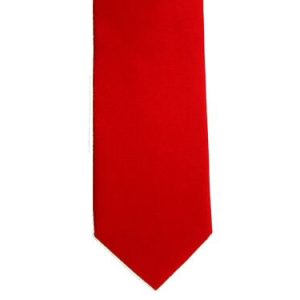 Plain Red Silk Tie