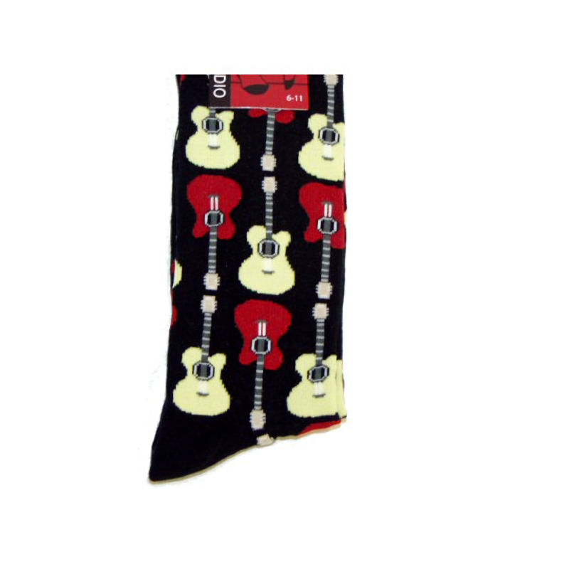 Red Cream Guitar Socks