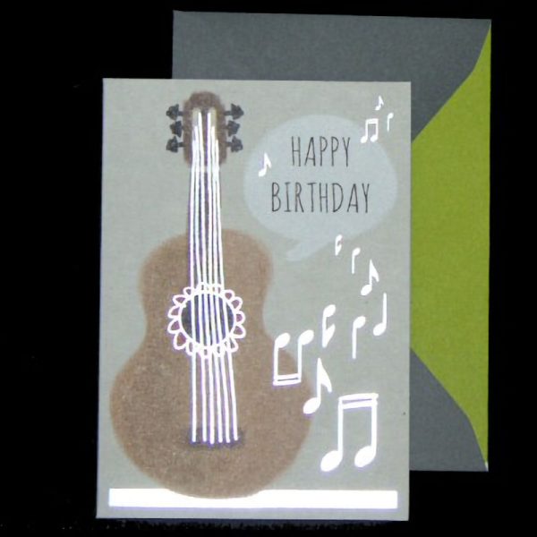 Rough Elegance Guitar Birthday Card