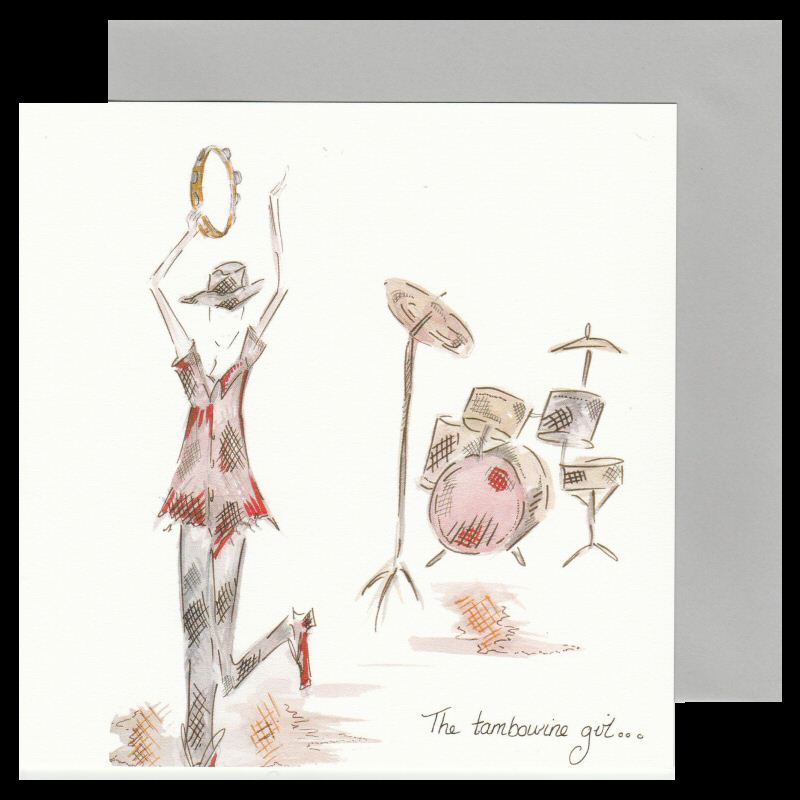 The Tambourine Girl Card