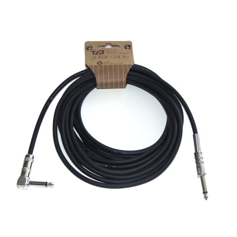 TGI 6 Metre Guitar Cable Right Angle Jack Plug