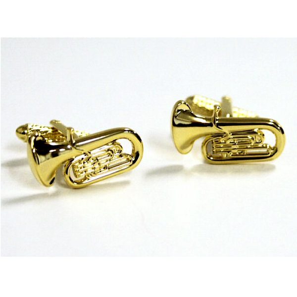 Tuba Cufflinks - Gold Colour