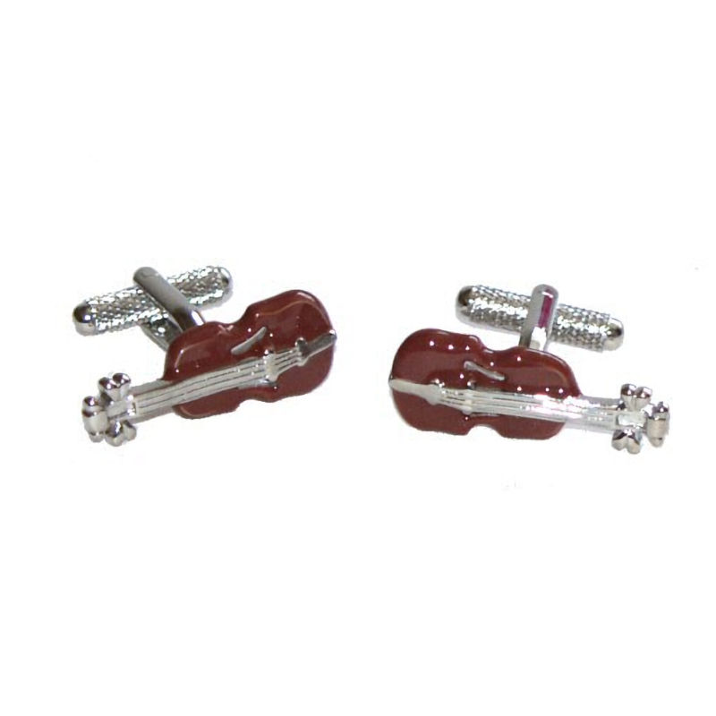 Violin Cufflinks - Brown