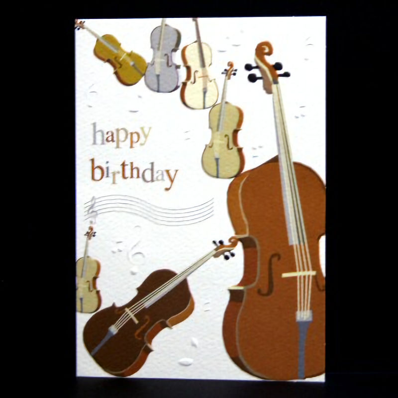 Violins Birthday Card La Dame & les Filles