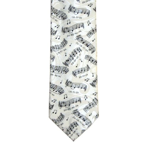 White Do-Re-Mi Tie