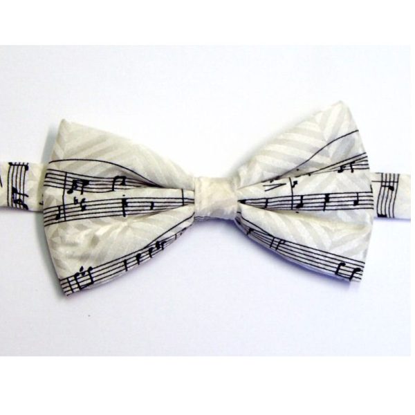 White Manuscript Design Bow Tie