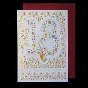 18th Birthday Saxophone Card