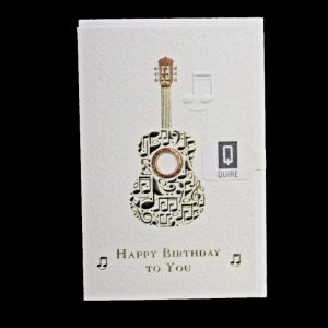Guitar and Music Notes Birthday Card