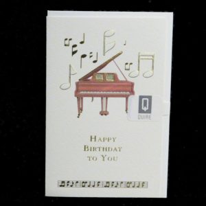 Piano Birthday and Music Notes Card