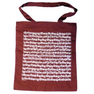 Music Tote Bag Burgundy Colour