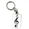 Treble Clef Keyring Metal