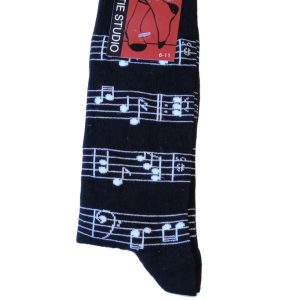 Music Manuscript Socks with Music Staves, Treble and Bass Clefs